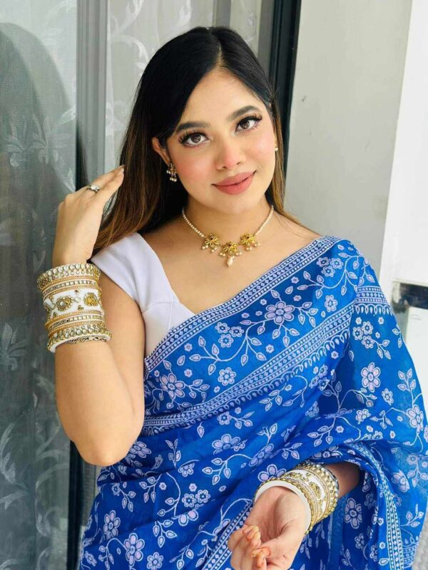 ✅ প্রিমিয়াম হাফসিল্ক শাড়ি। - Image 2