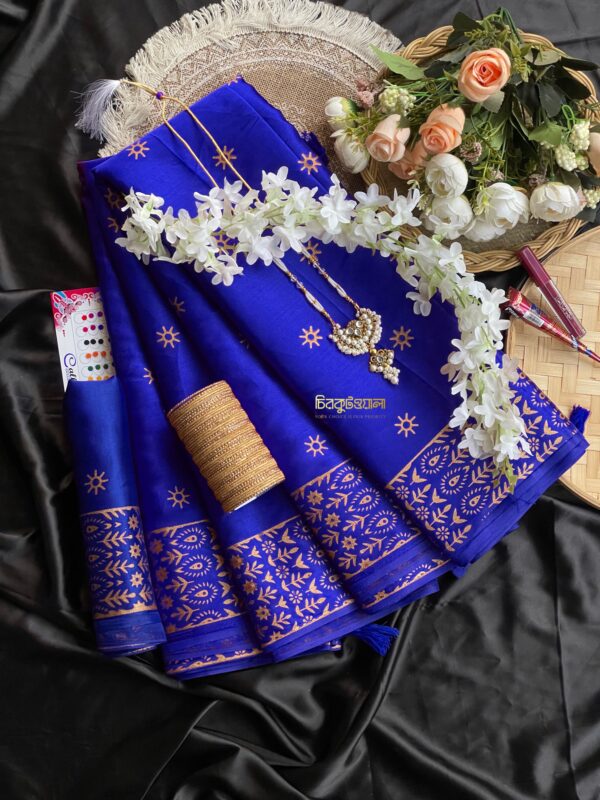 Blue Japani silk saree combo pack for women