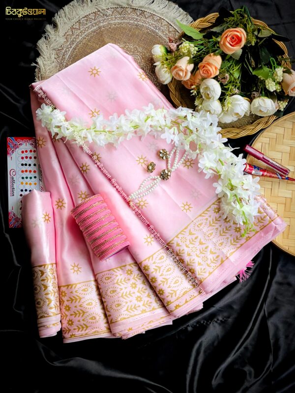 Pink Japani silk saree combo pack for women