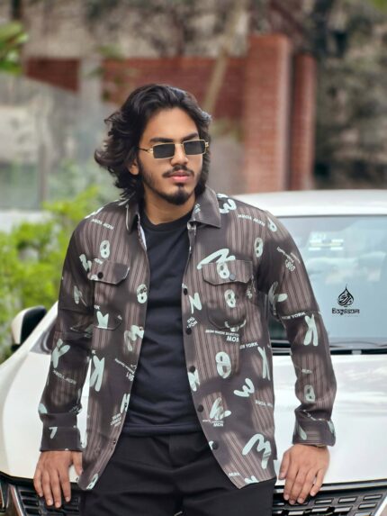 Double Pocket print shirt 1